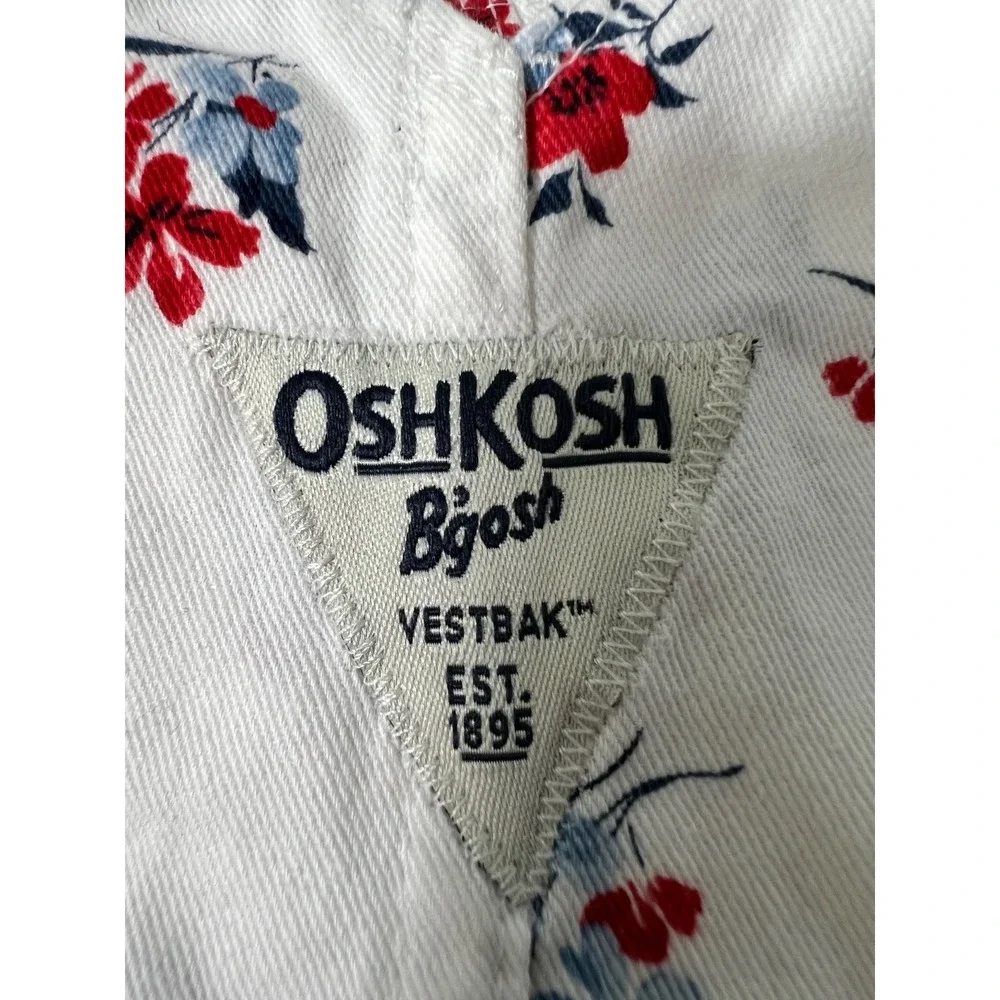 OshKosh B'Gosh Toddler Girls'‎ Floral Print Overall Dress Sz 18 Months